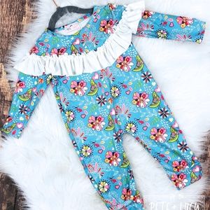 Blue Birds Romper